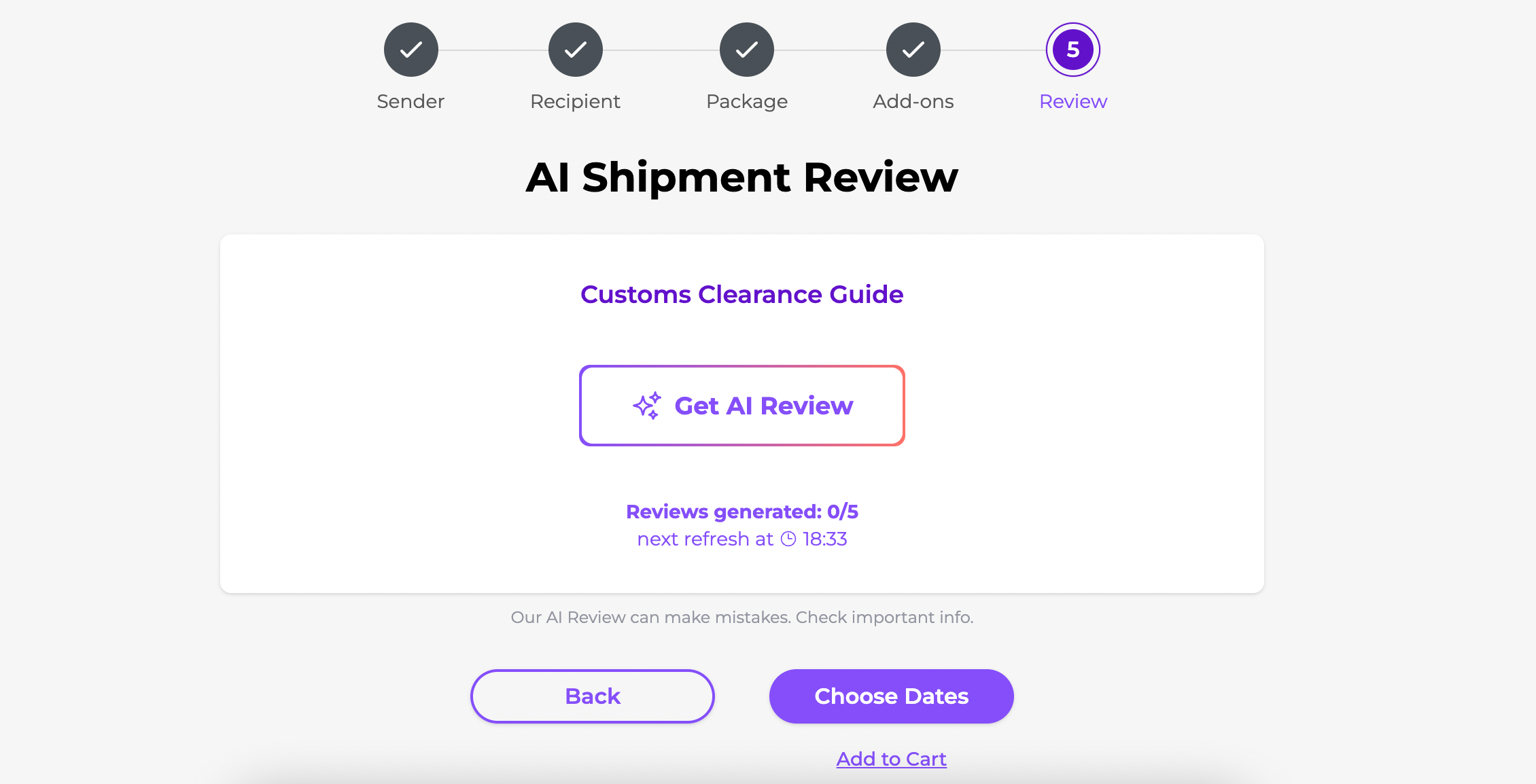 JustShip’s AI Shipment Review